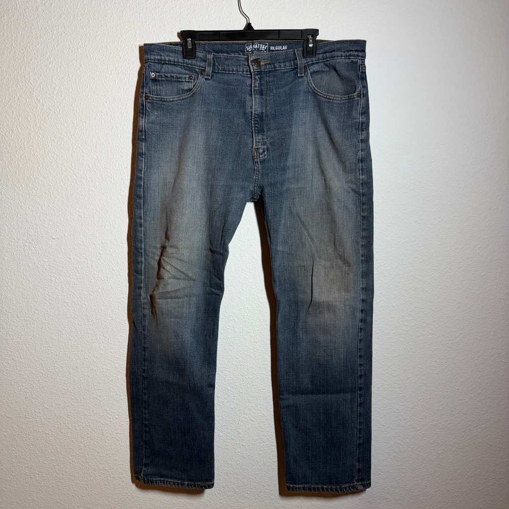 Signature by Levi Strauss & Co. Regular‎ Fit Jeans Mens 38x28 Blue Straight Leg